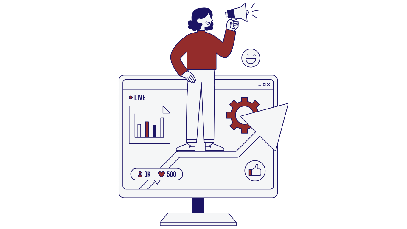 Digital marketing analytics dashboard and growth metrics